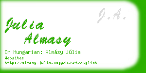 julia almasy business card